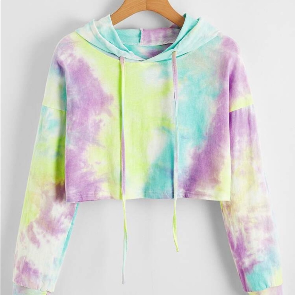 Tie-Dye Cropped Sweatshirt